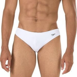 Speedo PowerFlex Eco Swim Brief in white, size 36